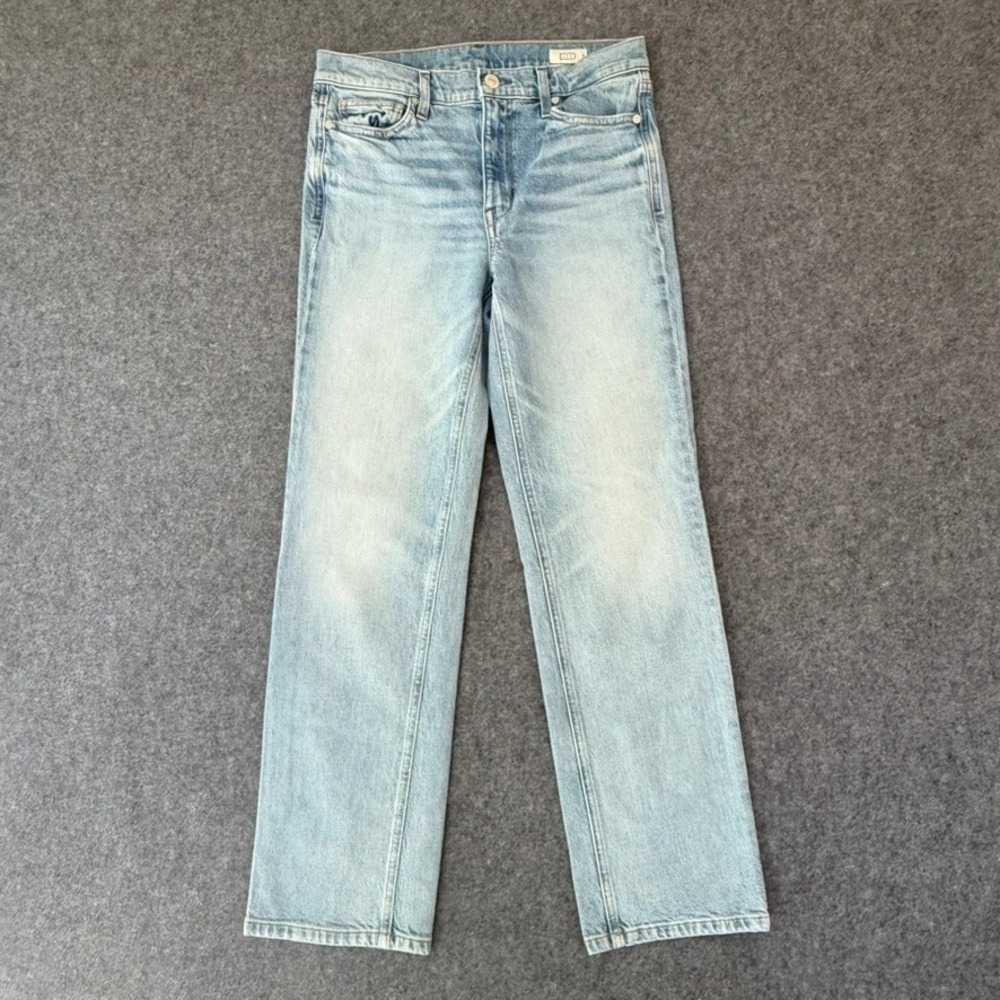 AYR The Roadie Jeans Women's Size 27L Light Wash Denim Straight Leg Comfy Boho